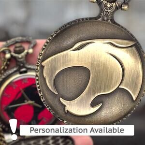 Savage Cat Pocket Watch - Thundercats Gift Fierce Feline Logo Vintage Look